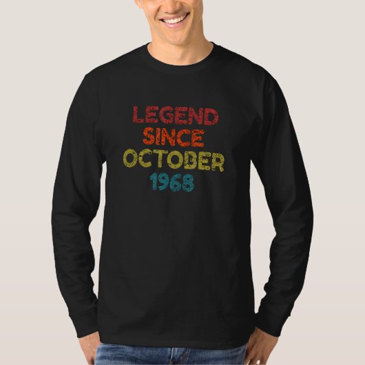 レジェンド1968年10月以来のレトロ誕生日 Tシャツ (正面)