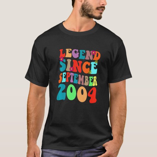 レジェンド2004年9月以来のヴィンテージ誕生日レトロ Tシャツ (正面)