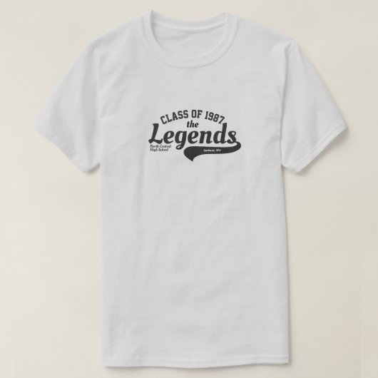 「レジェンド」のクラス ヴィンテージ | 名前入り Tシャツ (デザイン正面)