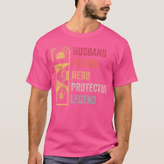 レジェンド・守護者・ヒーロー・お父さん・夫 Tシャツ (正面)
