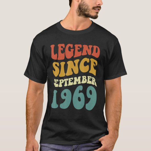 レジェンド 1969年9月からレトロ グルーヴィー 53 Tシャツ (正面)