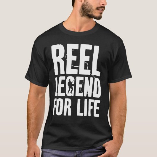 レジェン実在トforライフ魚釣り魚釣りアングラー tシャツ (正面)