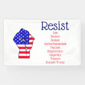 レジスアンチドナルドトランプ屋外の政治的 横断幕 (横)