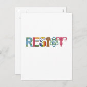 レジスシャツ耐性拳闘の抗議自由主義の シーズンポストカード (正面/裏面)