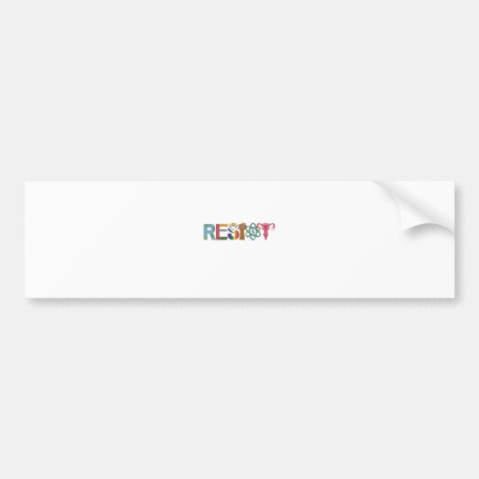 レジスシャツ耐性拳闘の抗議自由主義の バンパーステッカー (正面)