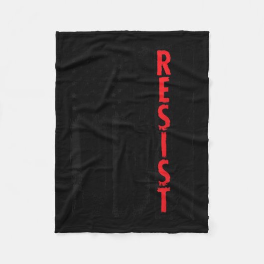 レジスタトランプティー – アメリカ国旗の抵抗アンチ フリースブランケット (正面)