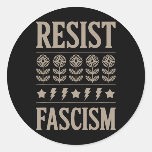 レジスタファシズム抗議トランプ8 ラウンドシール (正面)
