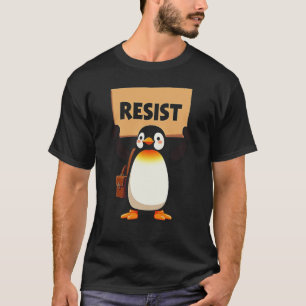 レジスタペンギン行動主義グラフィックデザイン Tシャツ