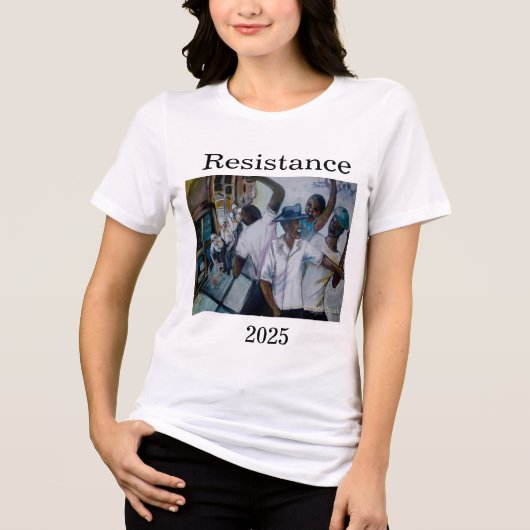 レジスタンス2025アートby Janie McGee トライブレンドTシャツ (正面)