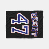 レジストトランプ47レトログラフィック動揺してス フリースブランケット (正面(横))