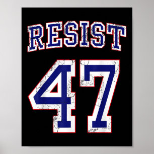 レジストトランプ47レトログラフィック動揺してス ポスター