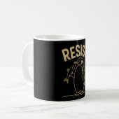 レジストペンギンズ活動主義抗議ヴィンテージ コーヒーマグカップ (正面左)