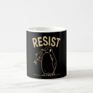 レジストペンギンズ活動主義抗議ヴィンテージ コーヒーマグカップ