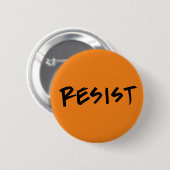 レジストボタンオレンジ（または独自のカラーを選択） 缶バッジ (正面&裏面)