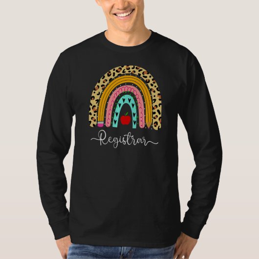 レジストラーヒョウレインボー新学期先生 Tシャツ (正面)