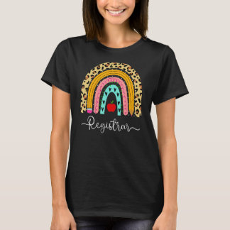 レジストラーヒョウレインボー新学期先生 Tシャツ