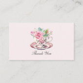 レジストリとQRコードヴィンテージフローラティーカップ エンクロージャーカード (裏面)