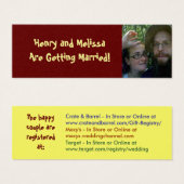 レジストリアナウンスカード (正面&裏面)