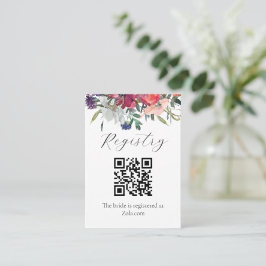 レジストリエレガントブライダルシャワーエンクロージャカード エンクロージャーカード (スタンド正面)