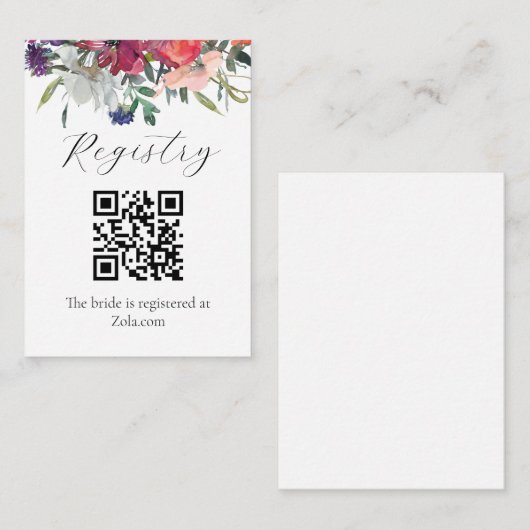 レジストリエレガントブライダルシャワーエンクロージャカード エンクロージャーカード (正面/裏面)