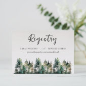 レジストリエンクロージャカード素朴、水彩フォレスト エンクロージャーカード (スタンド正面)