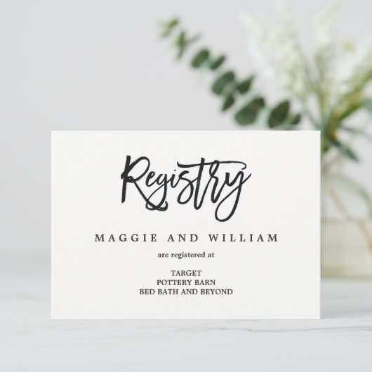 レジストリカード – ブラシ付きチャーム エンクロージャーカード (スタンド正面)