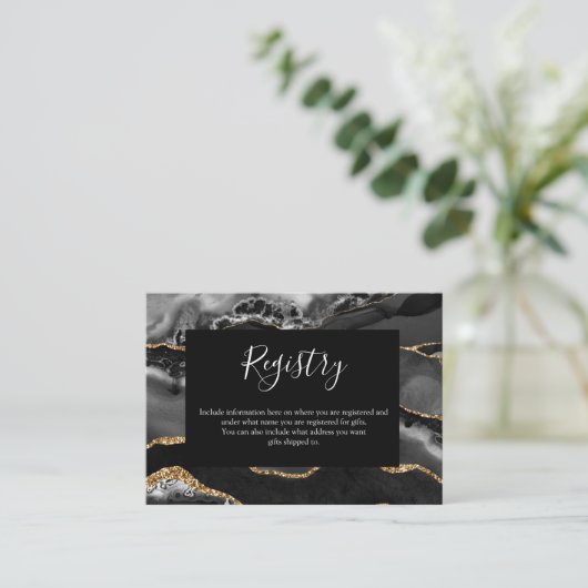 レジストリカーフォーマルドクラシックの黒い瑪瑙金ゴールド エンクロージャーカード (スタンド正面)