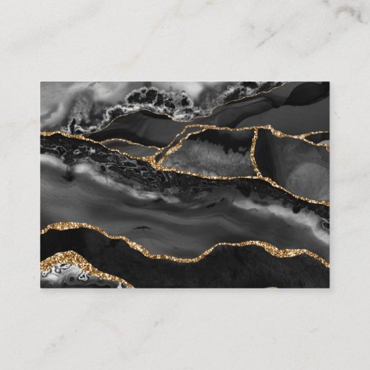 レジストリカーフォーマルドクラシックの黒い瑪瑙金ゴールド エンクロージャーカード (裏面)