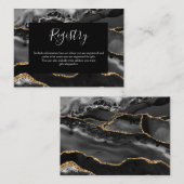 レジストリカーフォーマルドクラシックの黒い瑪瑙金ゴールド エンクロージャーカード (正面/裏面)
