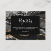 レジストリカーフォーマルドクラシックの黒い瑪瑙金ゴールド エンクロージャーカード (正面)