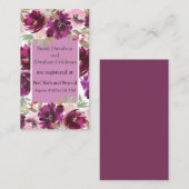 レジストリカ結婚ードのエンクロージャカードフローラ 名刺 (正面/裏面)