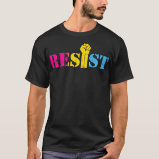 レジストリーアップ拳LGBTQプライドパンセアルパン国旗M Tシャツ