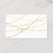 レジストリ披露宴エンクロージャカードホワイト金ゴールドストリン 名刺 (裏面)