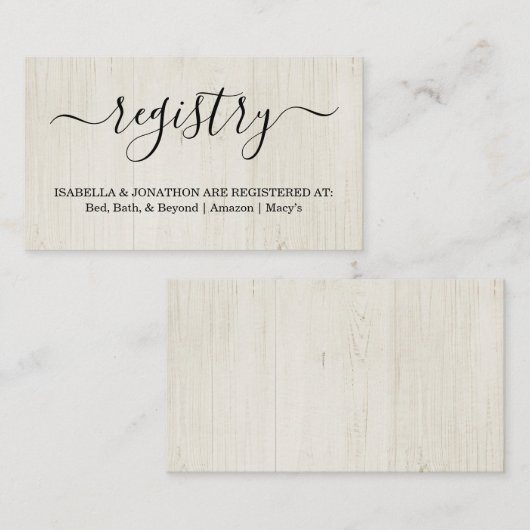 レジストリ素朴の挿入/エンクロージャの招待状 エンクロージャーカード (正面/裏面)