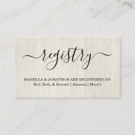 レジストリ素朴の挿入/エンクロージャの招待状 エンクロージャーカード