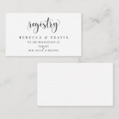 レジストリ結婚式招待状挿入エンクロージャカード エンクロージャーカード (正面/裏面)