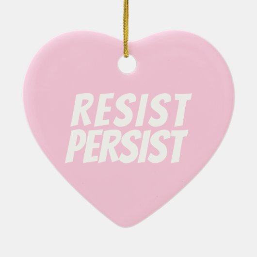 レジスト光ピンクかわいいハートクリスマス セラミックオーナメント (裏面)