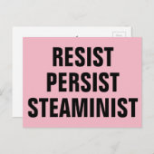 レジスト持続蒸気抵抗ピンク ポストカード (正面/裏面)