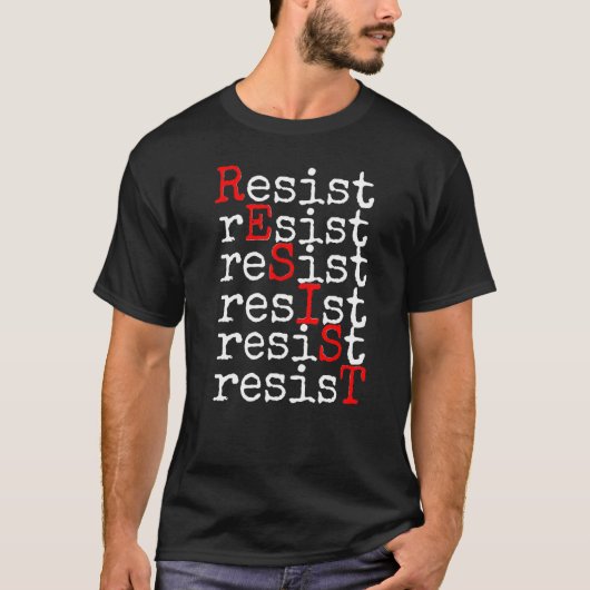 レジスト書体文字 Tシャツ (正面)