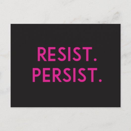 レジスト。持続。ポストカード ポストカード (正面)