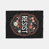 レジスフローラ抗議トランプアンチトランプタンクトップ フリースブランケット (正面(横))