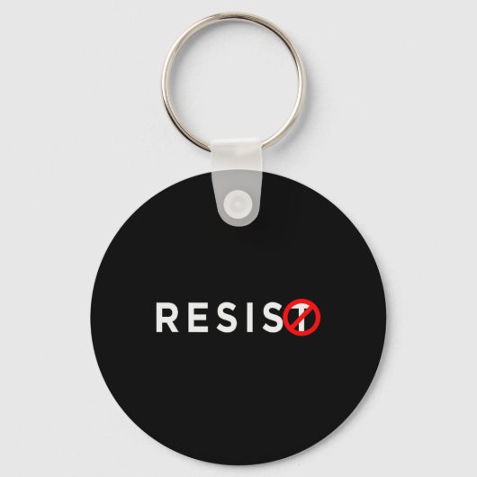 レジス#resistアンチトランプ#indivisible キーホルダー (正面)