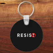 レジス#resistアンチトランプ#indivisible キーホルダー (正面)