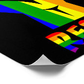 レジスLgbtプライドラブTシャツゲイレズクールビアンテ ポスター (角)