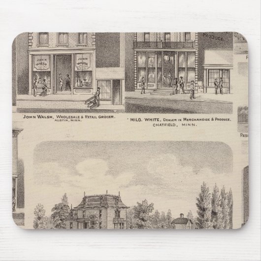 レジデンシズアンドビジネスインオースティン、ミネソタ マウスパッド (正面)