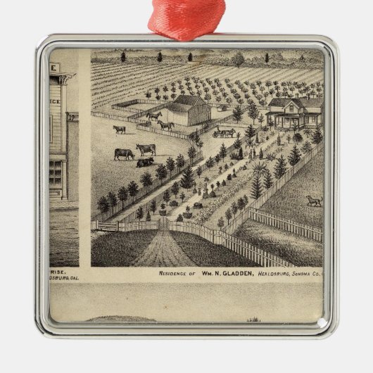 レジデンシズオブWm nグラッデンアンドミセスイナBミラー メタルオーナメント (正面)