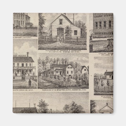 レジデンシズ&ファーム建物、オワトナ、ミネソタ マグネット (正面)