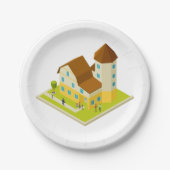 レジデンシャルアパートメンツ紙プレート ペーパープレート (正面)