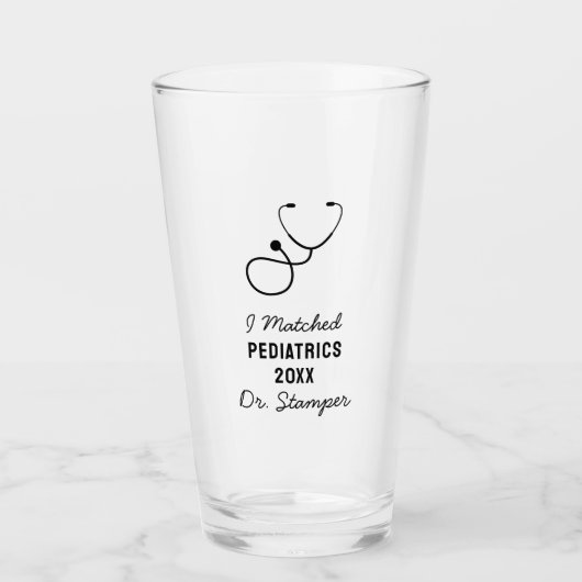 レジデンシーマッチデイパーティーギフトメディカルスクール タンブラーグラス (正面)