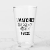 レジデンシーマッチ日パーティー医学部卒業 タンブラーグラス (正面)